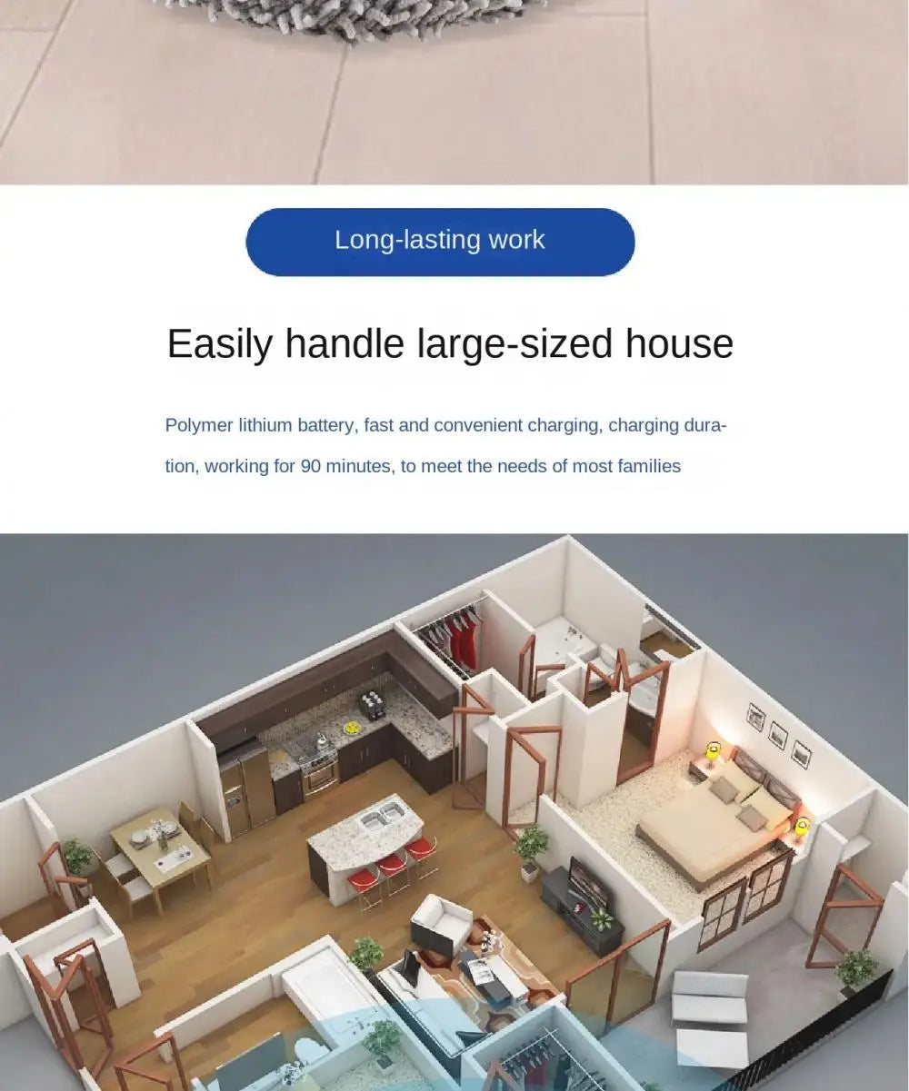 Robot Aspirapolvere e Lavapavimenti 3 in 1 Intelligente Ricaricabile con Spray e Funzione Asciutto/Bagnato