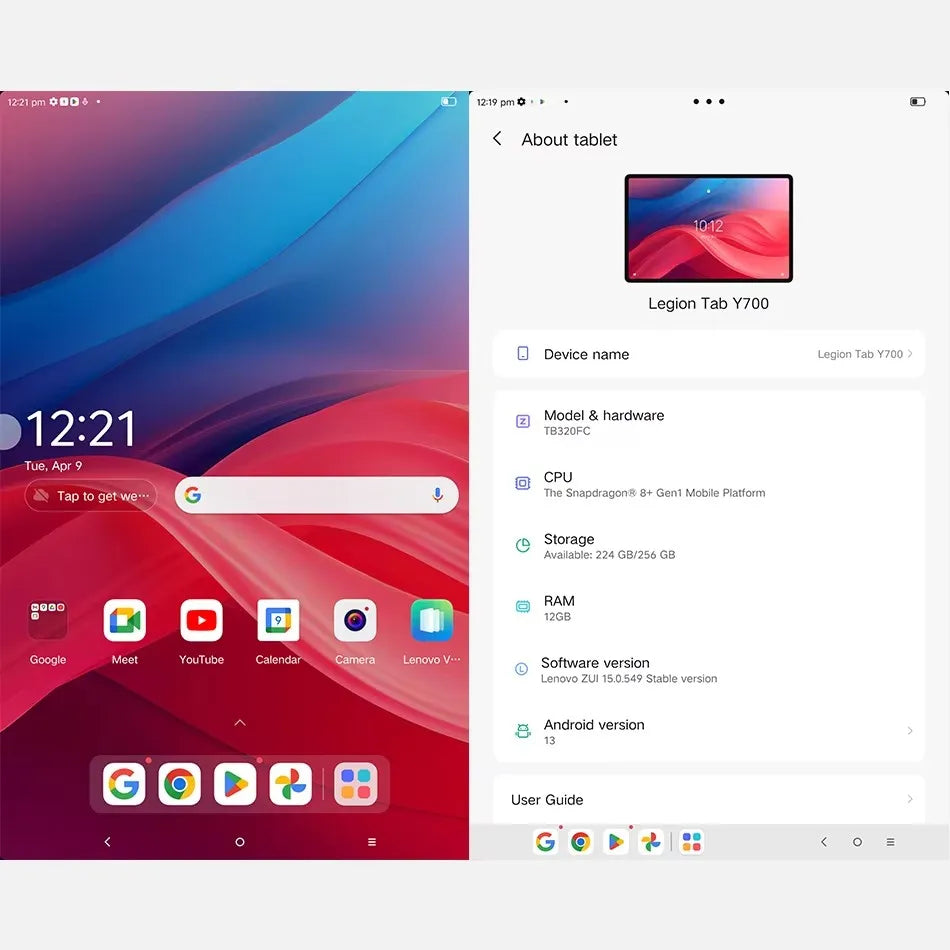 Tablet Gaming Lenovo Legion Y700 2023 - Snapdragon 8+ Gen1 Display 2K 144Hz 12GB RAM