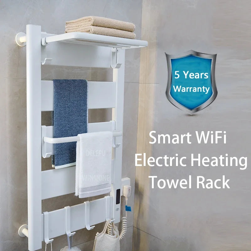 Scaldasalviette Elettrico Smart WiFi - Termoarredo da Parete per Bagno e Cucina
