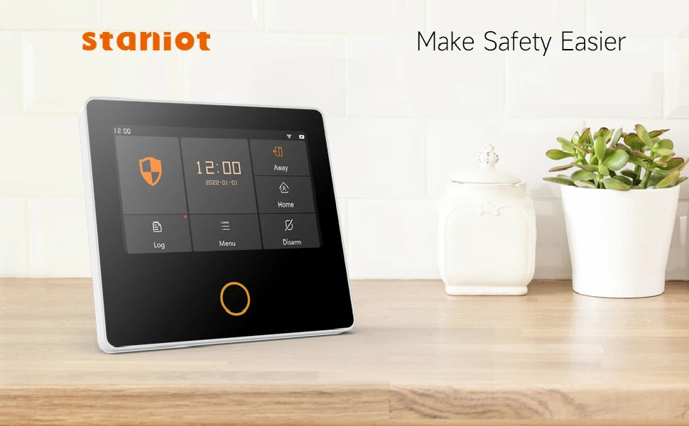 Kit Allarme Casa WiFi Smart con Display Touch 4.3" - Sistema Antifurto Wireless Tuya con 10 Lingue e Controllo App