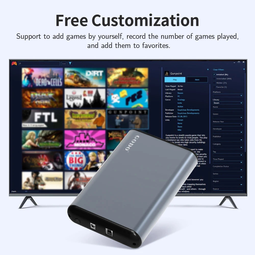 Console Retro Gaming Portatile 6TB - 65000+ Giochi 3D/AAA/Retro per PS5/PS4/PS3/PS2/Xbox/Switch