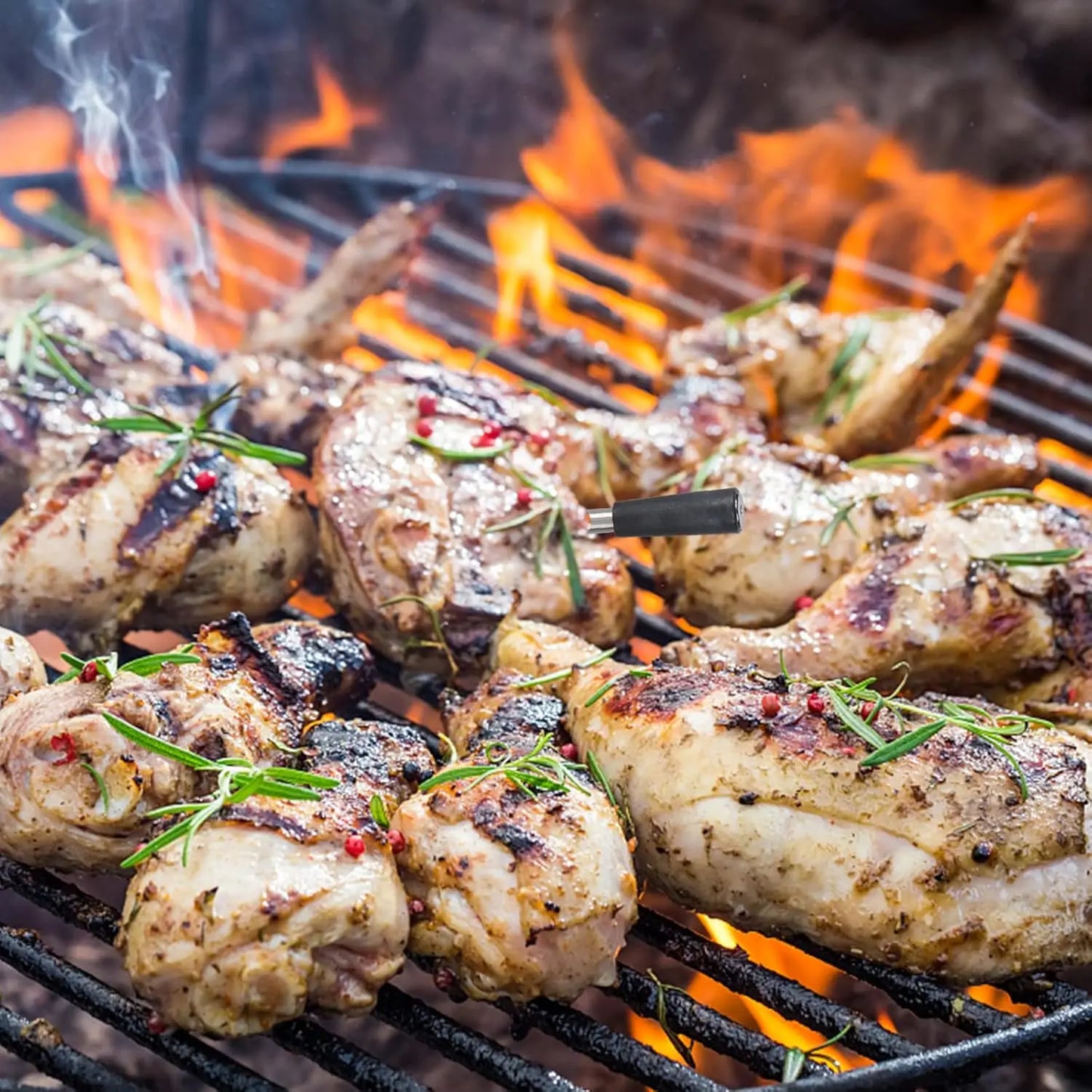 Termometro Smart per Carne Wireless Bluetooth - Portata 90m, IP67 Impermeabile per BBQ e Grill