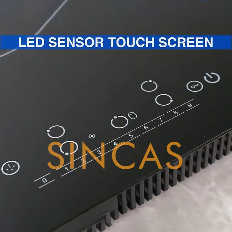 Piano Cottura a Induzione 5 Fuochi da Incasso ad Alta Potenza - Piastra Elettrica Multifuoco per Cucina