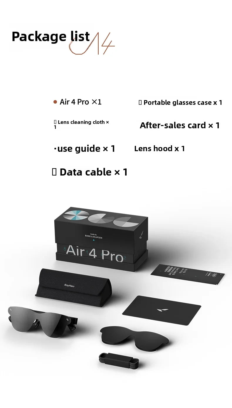 Occhiali AR TCL RayNeo Air 4 Pro - Display 135" 3D HD Cinema Privato Portatile