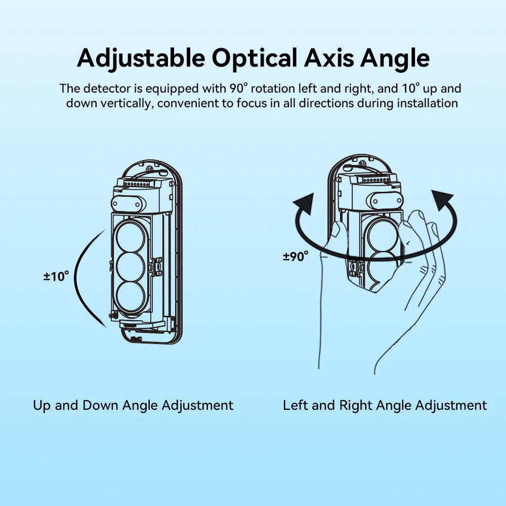 Sensore a Barriera Infrarossi Doppio/Triplo Cablato IP65 Impermeabile per Villa e Fattoria