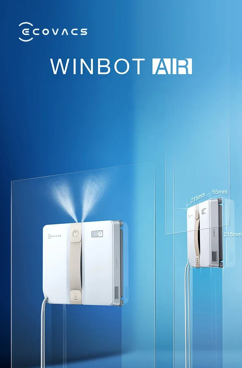 Robot Lavavetri ECOVACS WINBOT AIR MINI - Aspirazione 8000Pa per Finestre Perfette