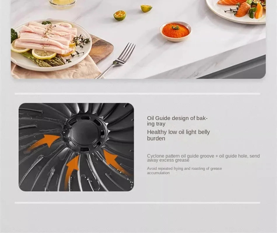 Griglia Elettrica Barbecue Senza Fumo Rotante Multifunzione per Interni