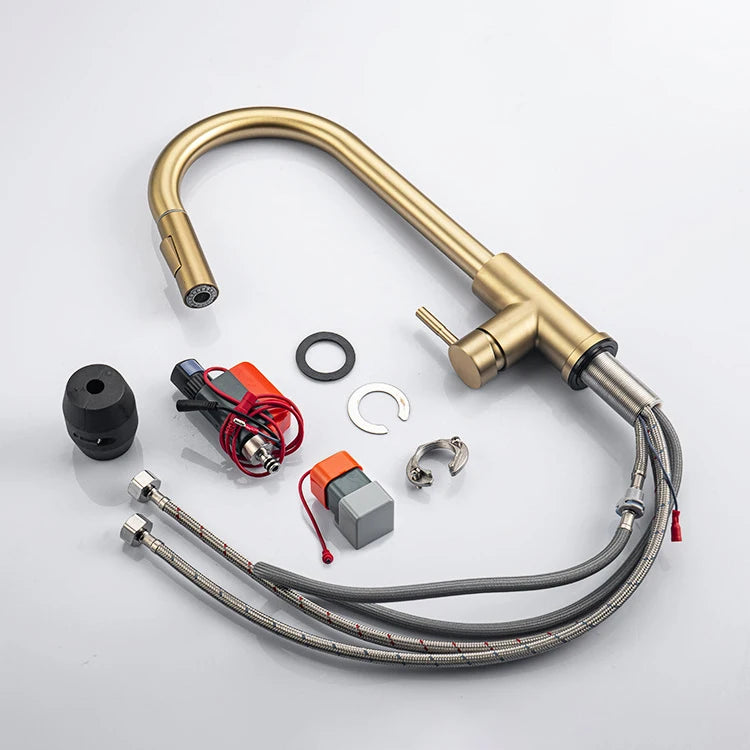 Rubinetto Cucina Smart con Sensore Touch e Movimento - Miscelatore Estraibile Oro