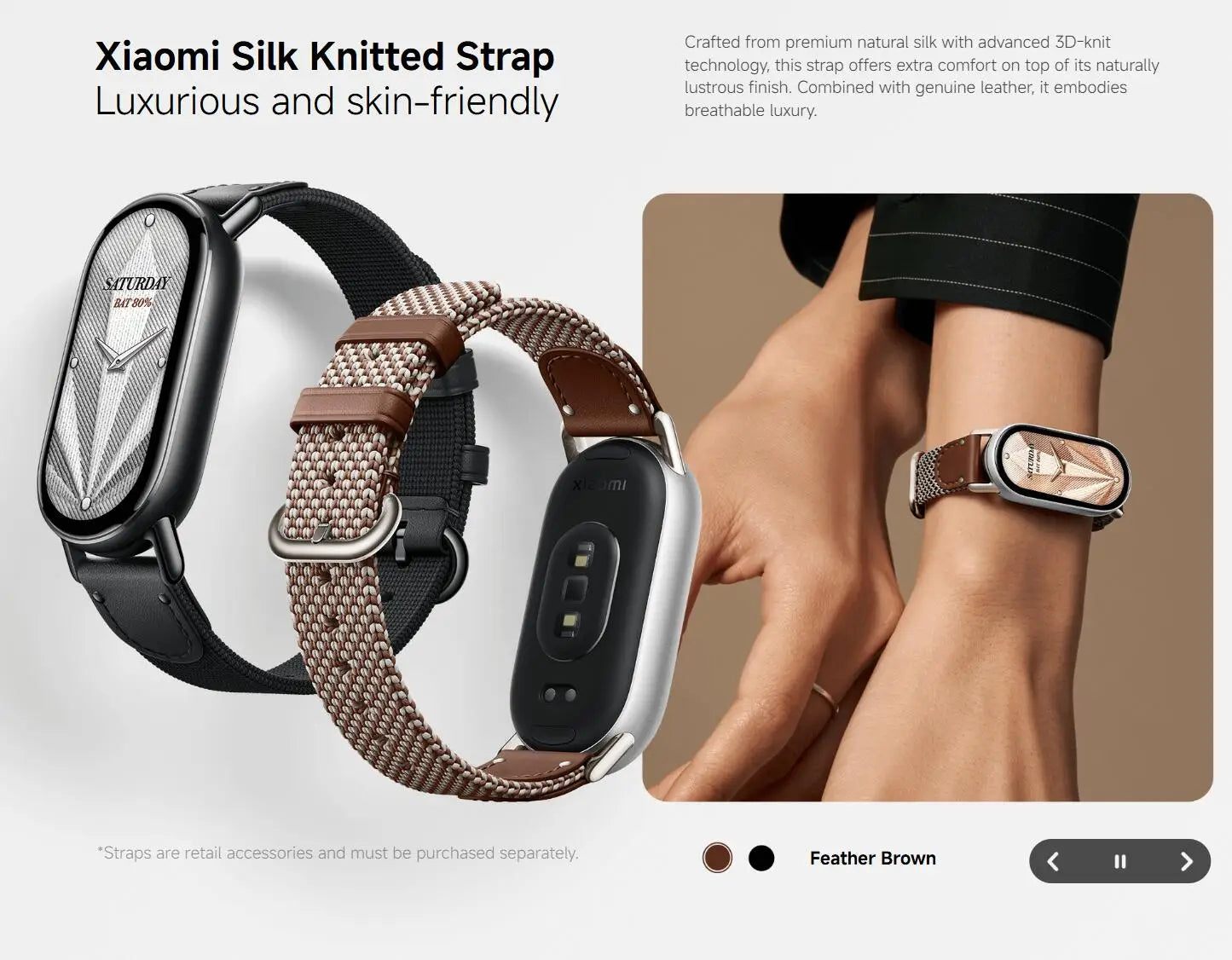 Xiaomi Mi Band 10 - Fitness Tracker con Display AMOLED 1.72" e 150+ Modalità Sport