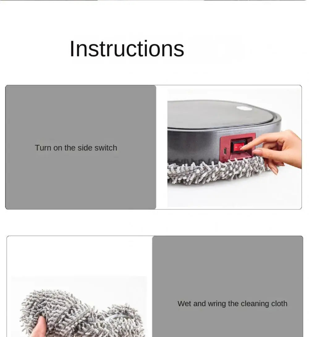 Robot Aspirapolvere e Lavapavimenti 3 in 1 Intelligente Ricaricabile con Spray e Funzione Asciutto/Bagnato