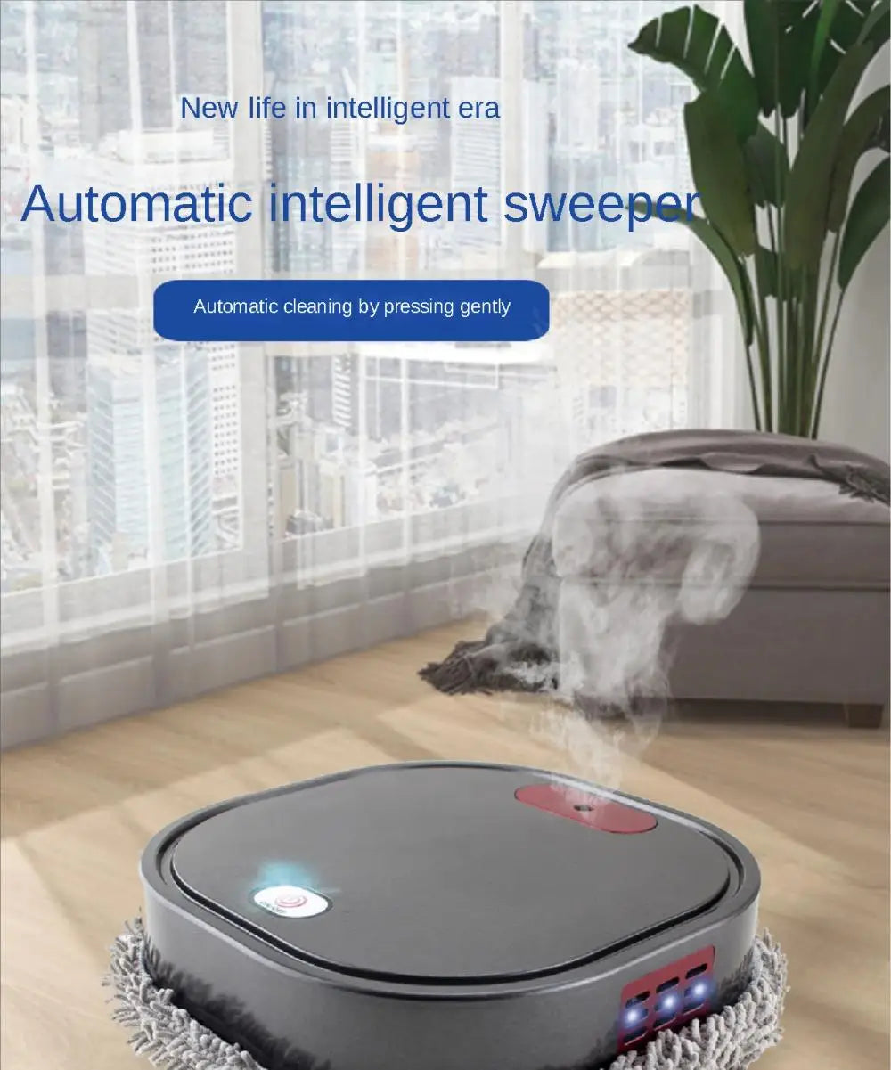 Robot Aspirapolvere e Lavapavimenti 3 in 1 Intelligente Ricaricabile con Spray e Funzione Asciutto/Bagnato