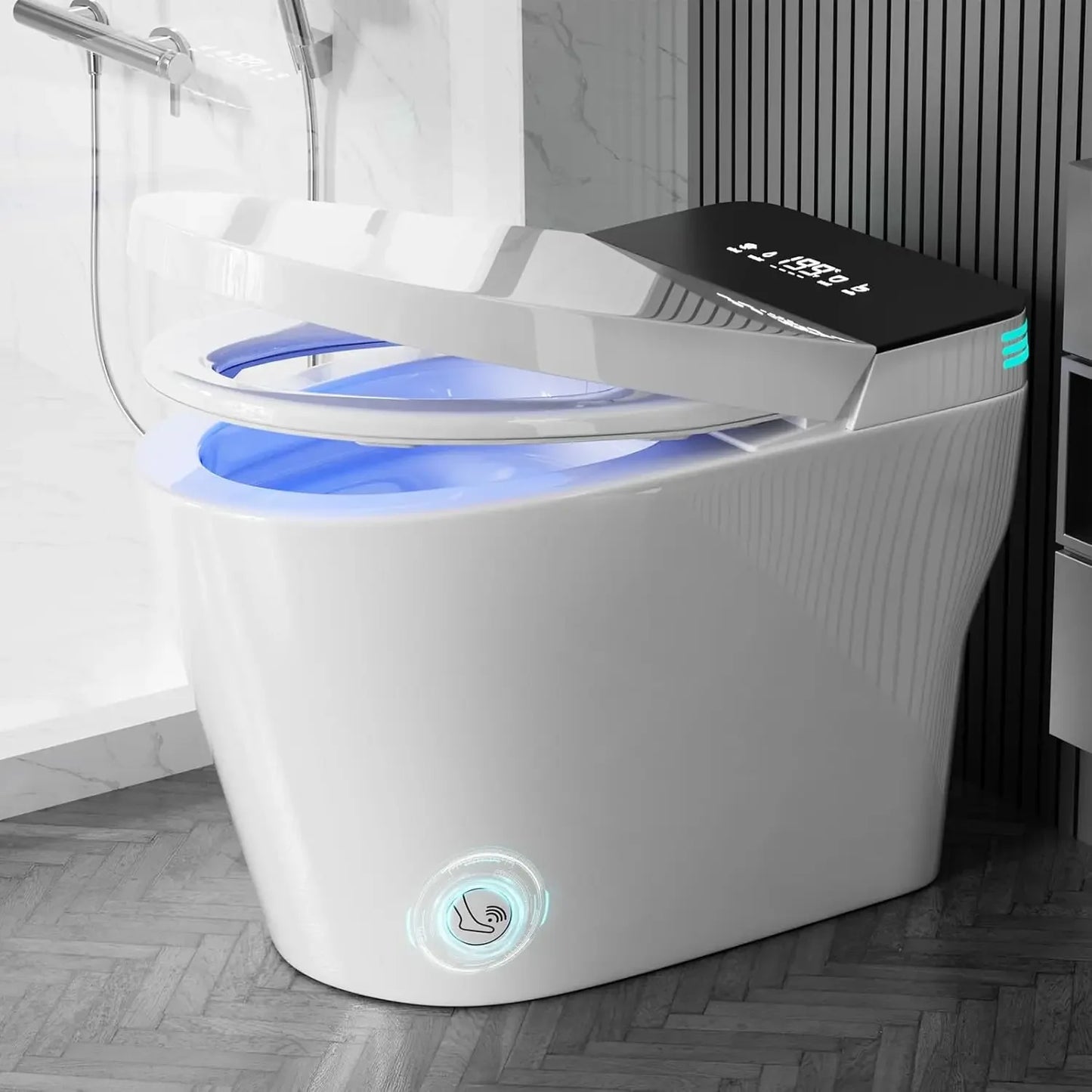WC “Elite” Smart – Bidet Integrato, Seduta Riscaldata, Coperchio Auto, Sensore Piede  Comfort e Tecnologia per la Casa Moderna