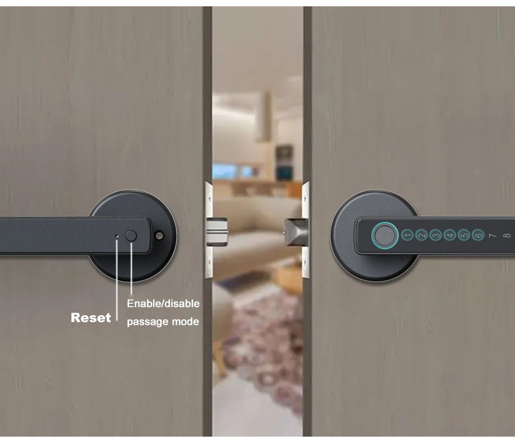WINFREE ZenLock™ – Serratura Smart per Porte in Legno con Impronta, Codice, Bluetooth e Controllo Vocale