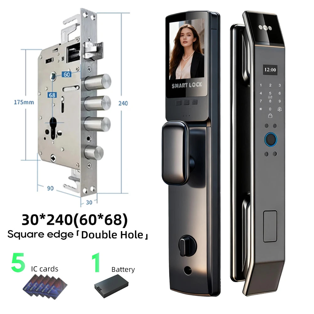 Serratura Smart con Riconoscimento Facciale 3D, Impronta Digitale e App Wishome