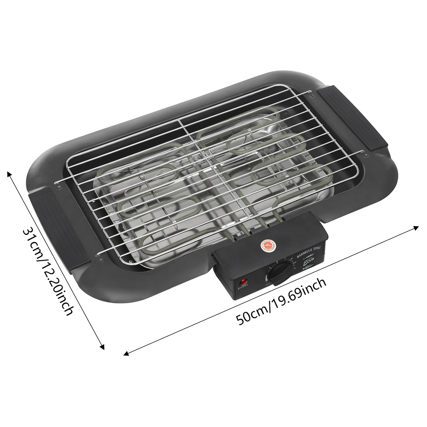 Griglia Elettrica BBQ Senza Fumo 2000W con 6 Livelli di Temperatura Regolabili