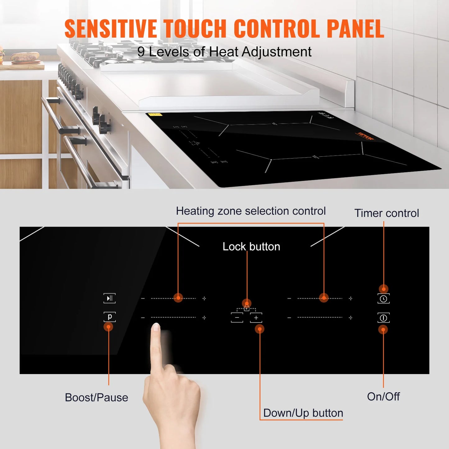 🍳 Piano Cottura a Induzione VEVOR 24” – Eleganza e Potenza in Cucina