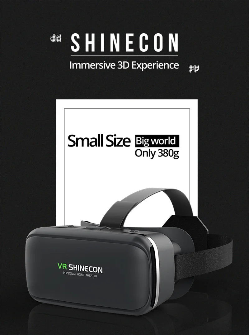 VR Shinecon 10.0 - Visore Realtà Virtuale 3D per Smartphone con Cuffie Integrate