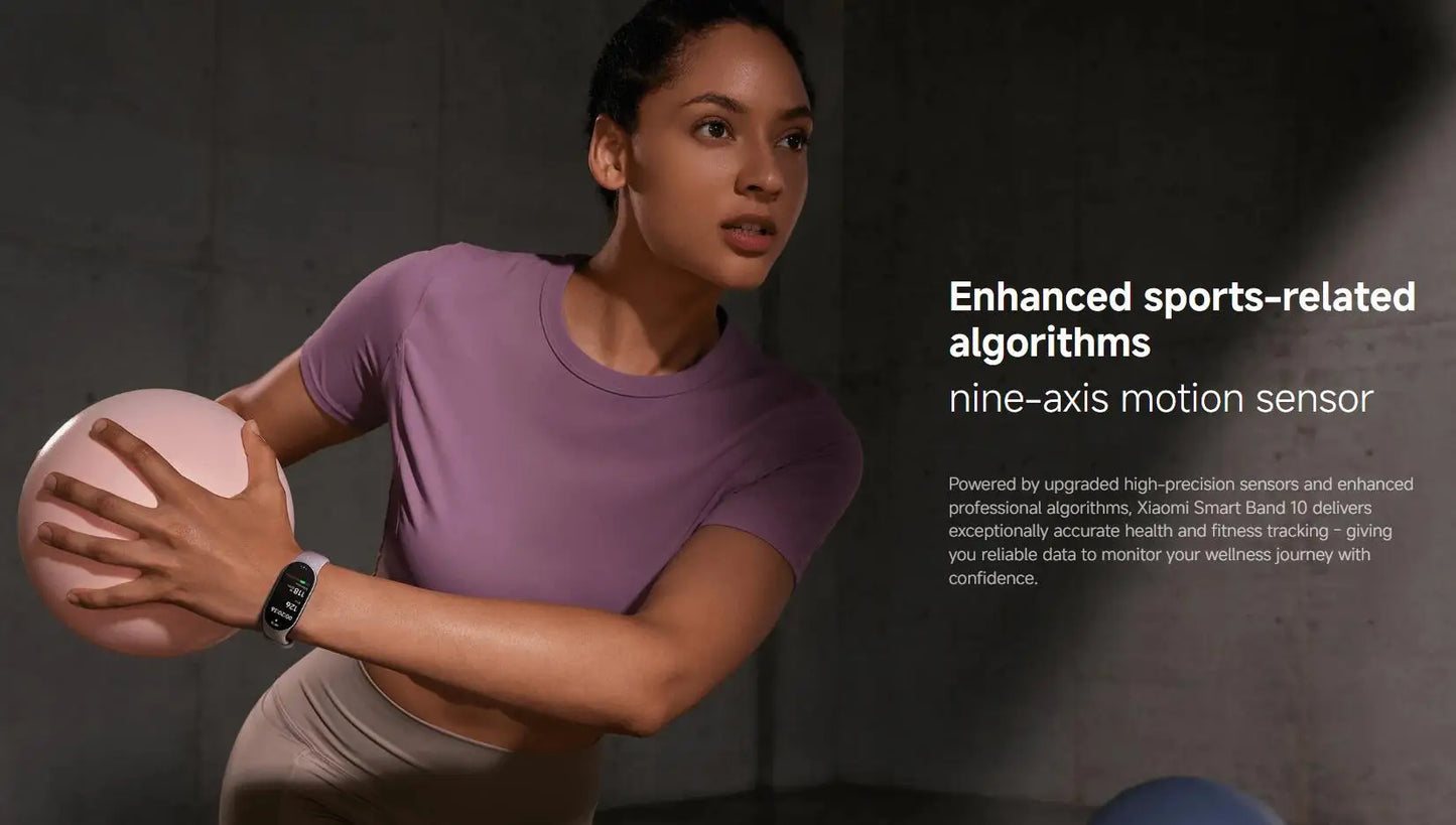 Xiaomi Mi Band 10 - Fitness Tracker con Display AMOLED 1.72" e 150+ Modalità Sport
