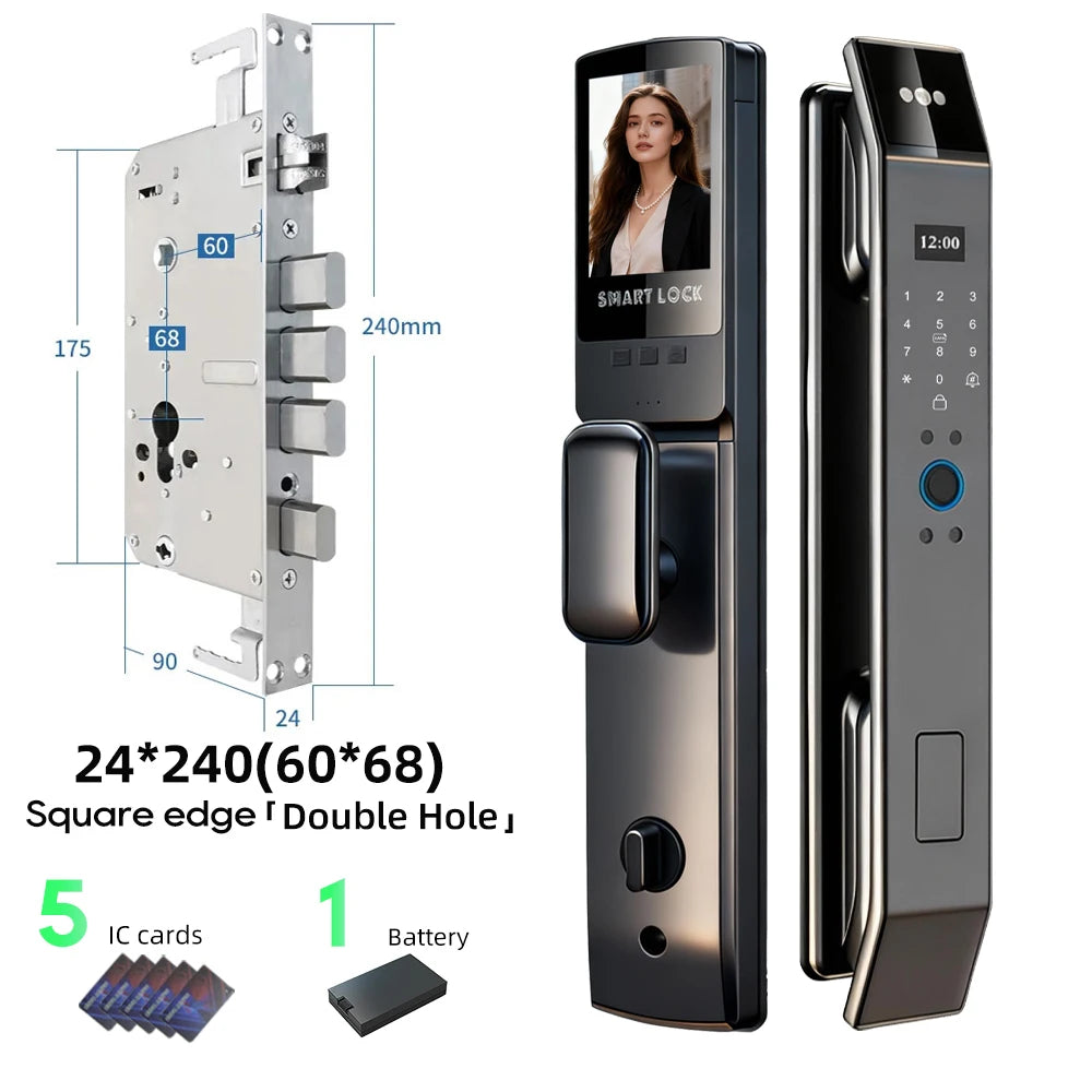 Serratura Smart con Riconoscimento Facciale 3D, Impronta Digitale e App Wishome