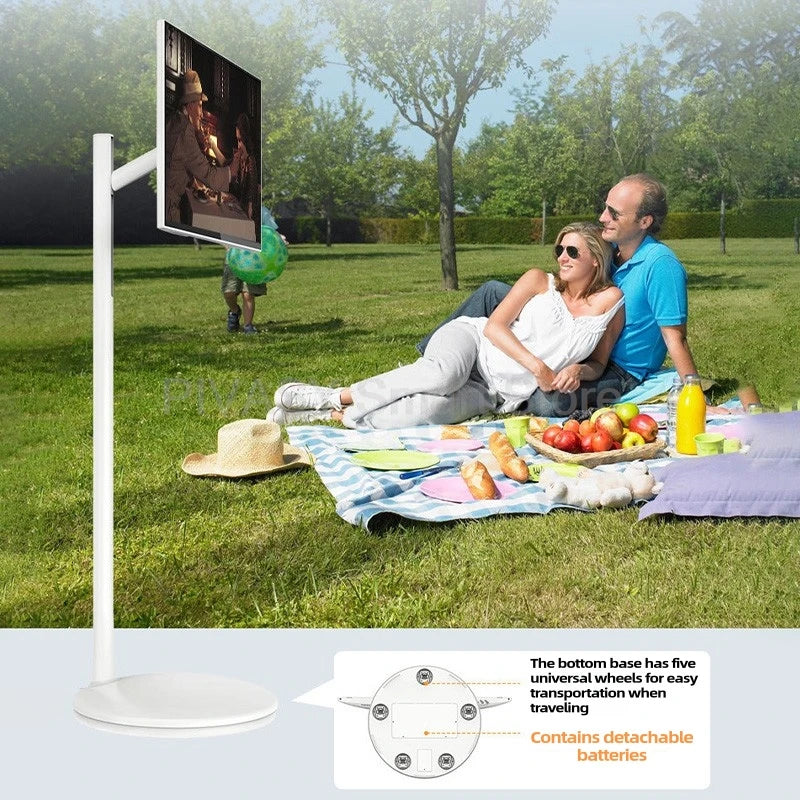 Touch Screen 32" Android Smart TV – Batteria 10000mAh, 8+128G, UHD 4K, Monitor Rotabile