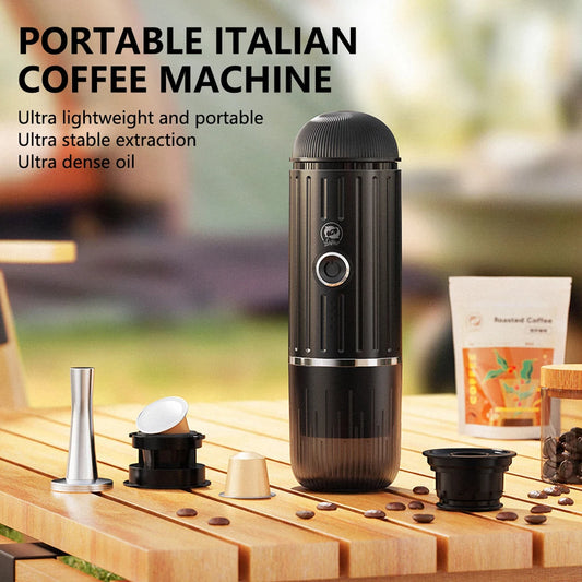 Macchina Caffè Espresso Portatile ICafilas ME2218 - 2 in 1 Capsule e Macinato, Riscaldamento Automatico