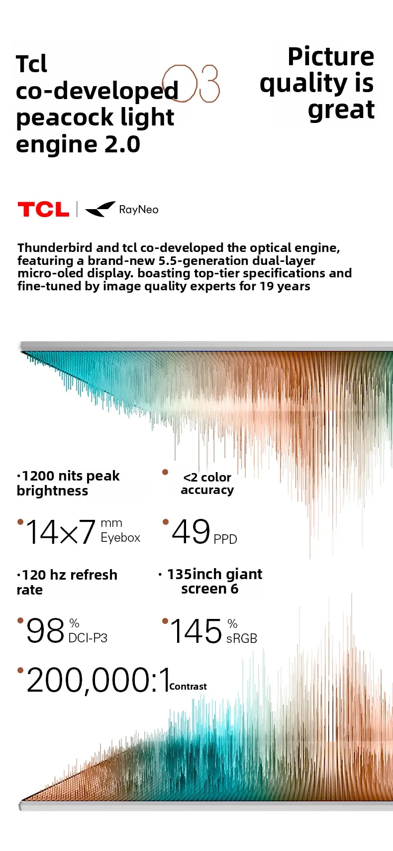 Occhiali AR TCL RayNeo Air 4 Pro - Display 135" 3D HD Cinema Privato Portatile