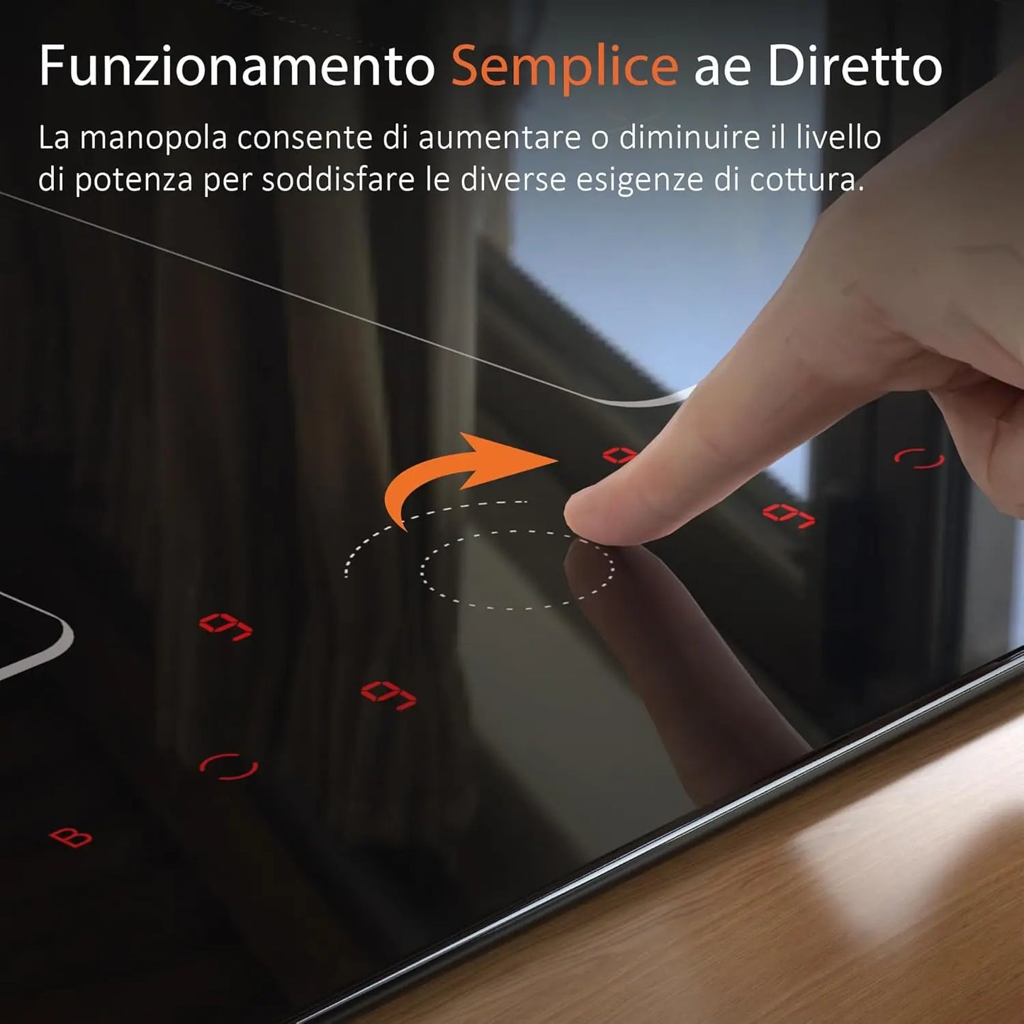 Piano Cottura a Induzione NOXTON 60cm 4 Zone con Booster e Timer