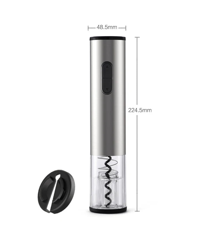 Cavatappi Elettrico Automatico Ricaricabile - Apribottiglie Vino con Tagliacapsule in Acciaio Inox