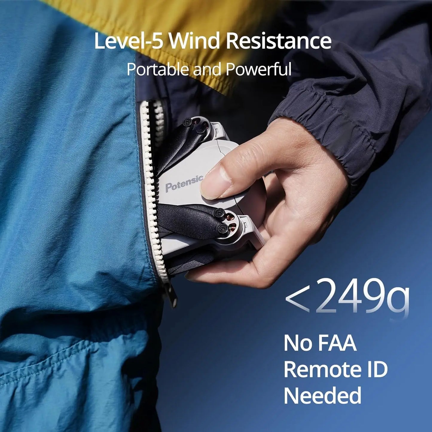 Drone GPS 4K Potensic ATOM SE - Gimbal Monoasse, Sotto 249g, Portata 4km