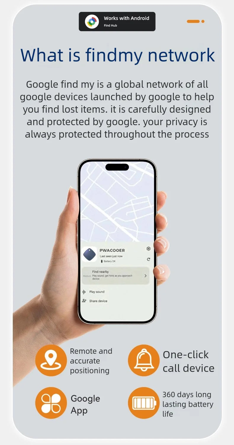 Localizzatore GPS Smart per Animali - Tracker Bluetooth Anti-Smarrimento iOS/Android