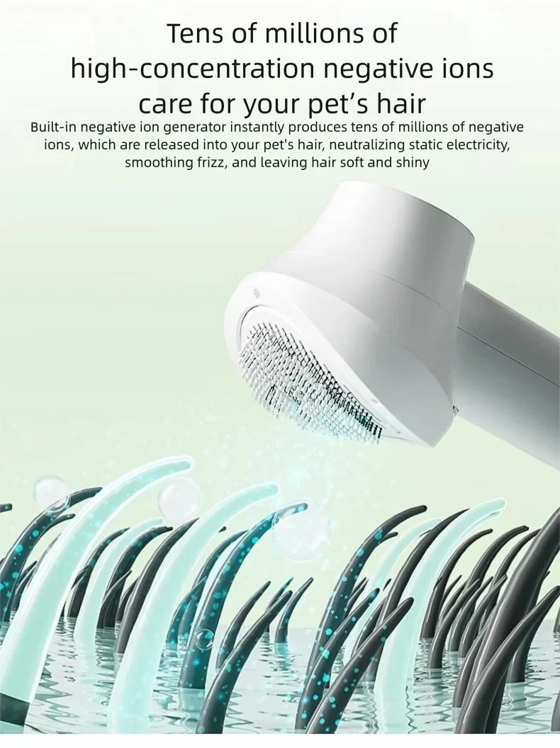 Asciugacapelli Smart 2in1 per Cani e Gatti - Phon e Spazzola con Riscaldamento