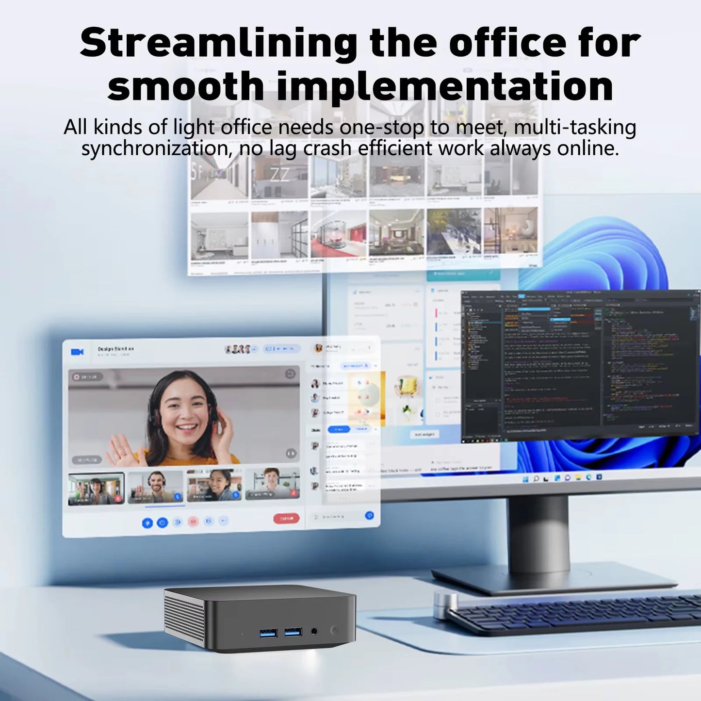 Mini PC Intel Core i9 - Computer Desktop Compatto Windows 11 con WiFi6 e SSD NVMe 1TB