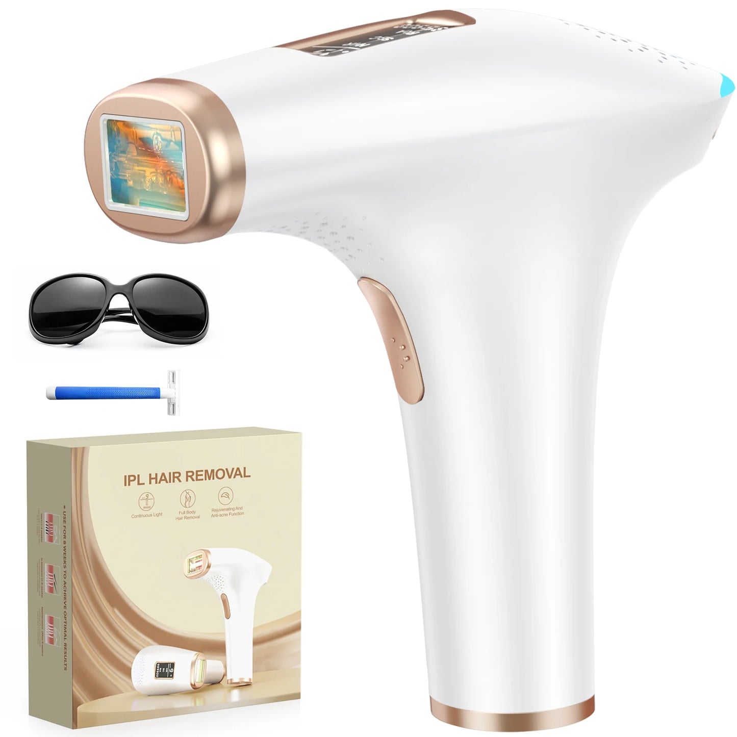 Epilatore Laser IPL Professionale 999.900 Flash 21J - Depilazione Permanente Viso Corpo Bikini