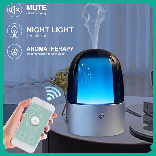 Umidificatore Aromaterapia Smart con Luce Ambientale - Controllo App, Timer Intelligente