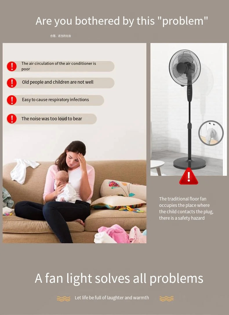 Ventilatore da Soffitto LED Nordico con Telecomando - Design Elegante per Camera da Letto, Sala da Pranzo e Ristorante