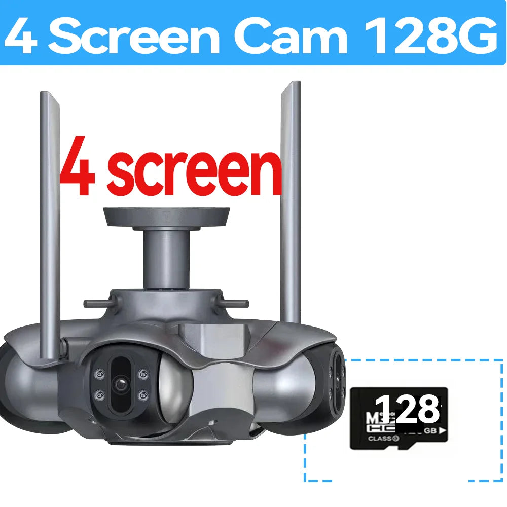 Telecamera WiFi 25MP Cinque Lenti PTZ 720° - Videosorveglianza IP 10K 20MP per Casa