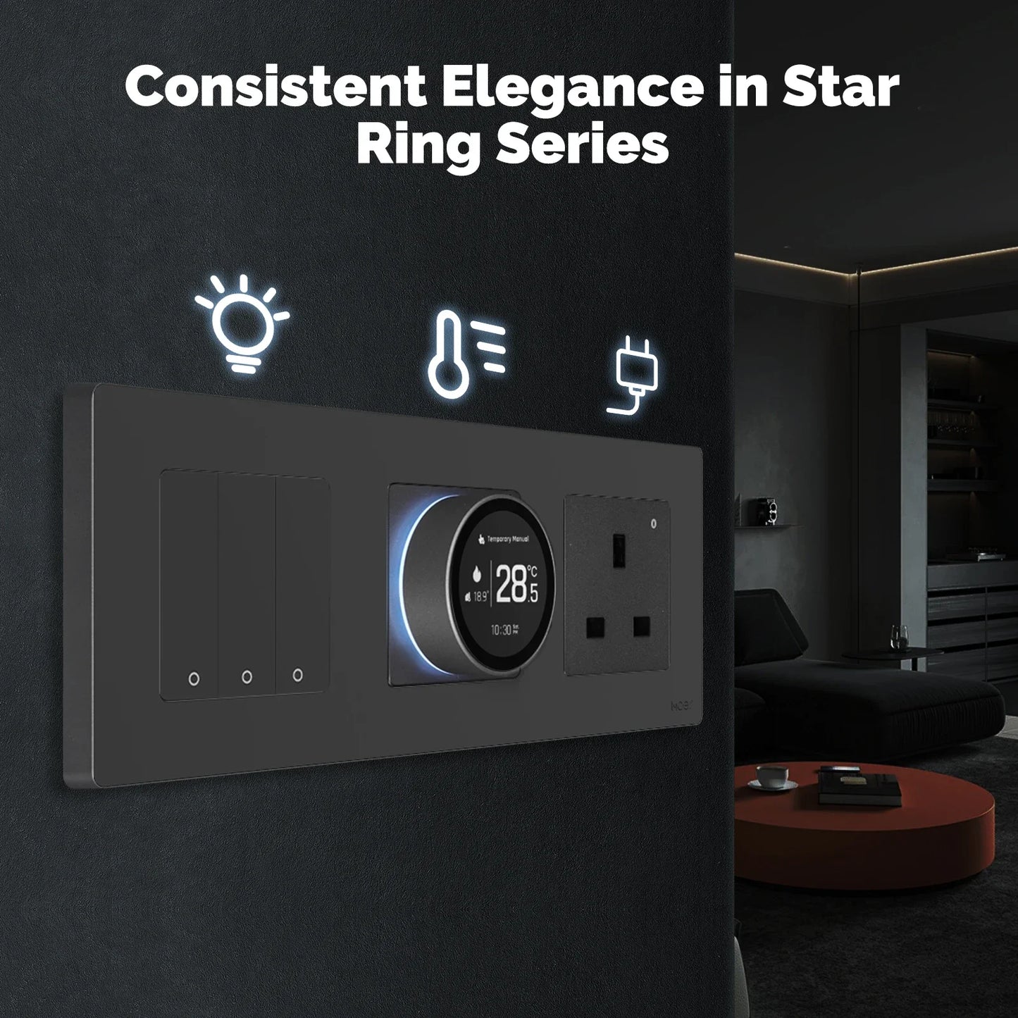 Termostato ZigBee Smart MOES Star Ring - Controllo Temperatura Alexa Google Caldaia Riscaldamento