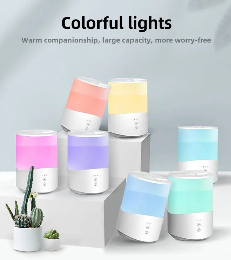 Umidificatore Ultrasonico 2.5L con Aromaterapia - Nebulizzazione Silenziosa per Casa e Ufficio