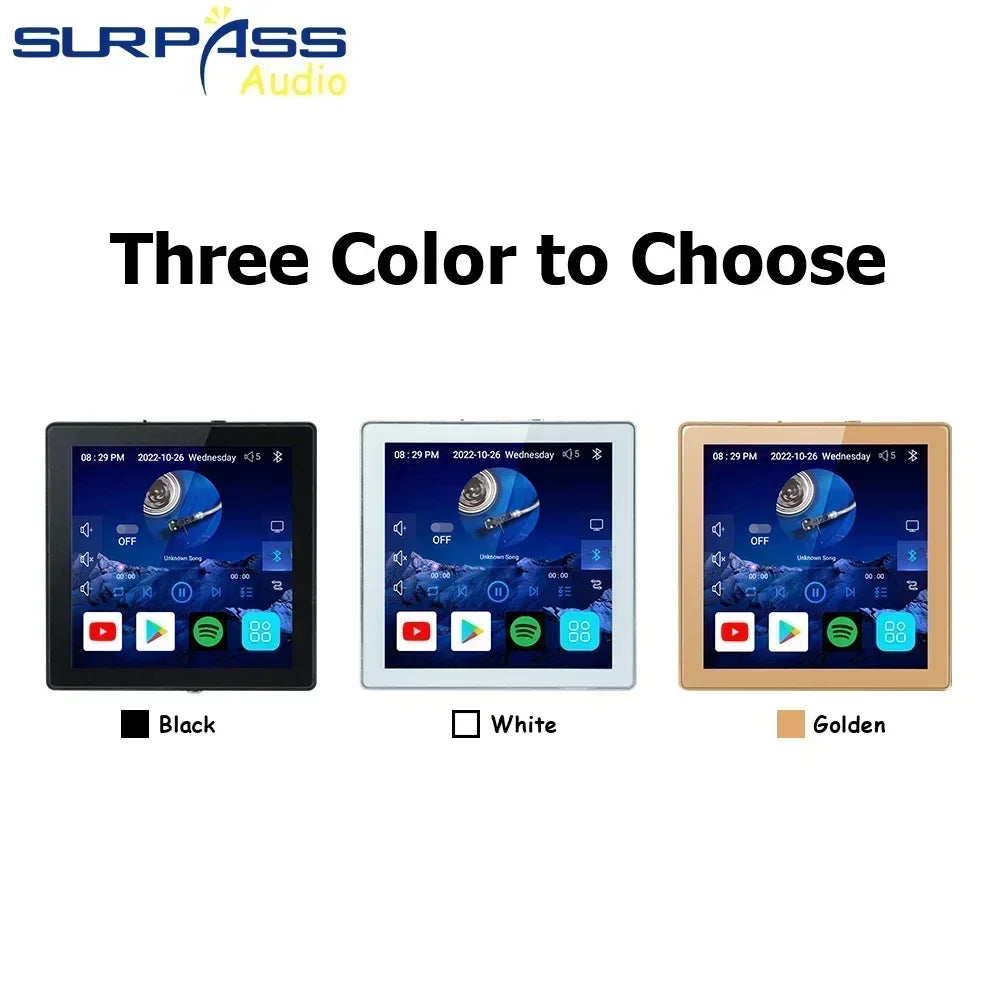 Amplificatore Home Theater WiFi Bluetooth Android 10.0 - Touch Screen 4", Controllo Vocale, 4 Canali