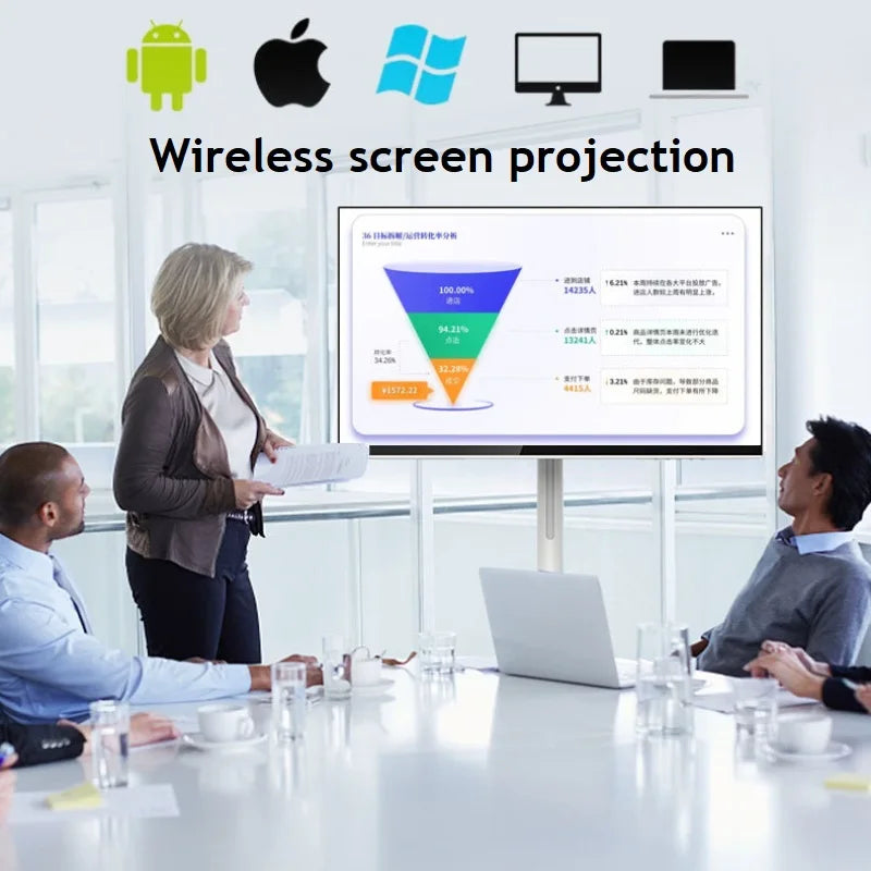 Touch Screen 32" Android Smart TV – Batteria 10000mAh, 8+128G, UHD 4K, Monitor Rotabile