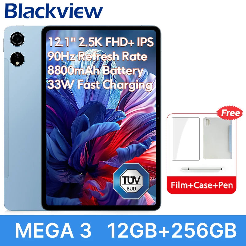 Blackview MEGA 3 Tablet 12.1" - Display 2.5K 90Hz, 12GB RAM, 256GB ROM, Android 15