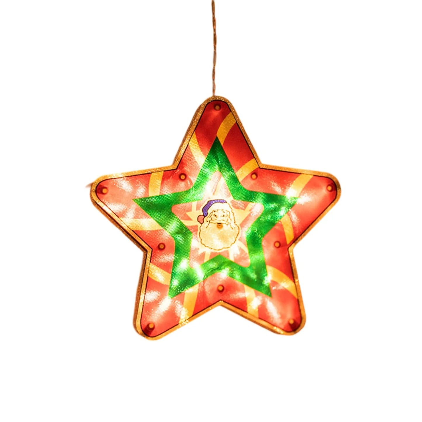 Decorazione Natalizia Luminosa con Ventosa - Pupazzo di Neve e Babbo Natale per Finestre