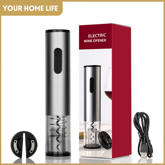 Cavatappi Elettrico Automatico Ricaricabile - Apribottiglie Vino con Tagliacapsule in Acciaio Inox