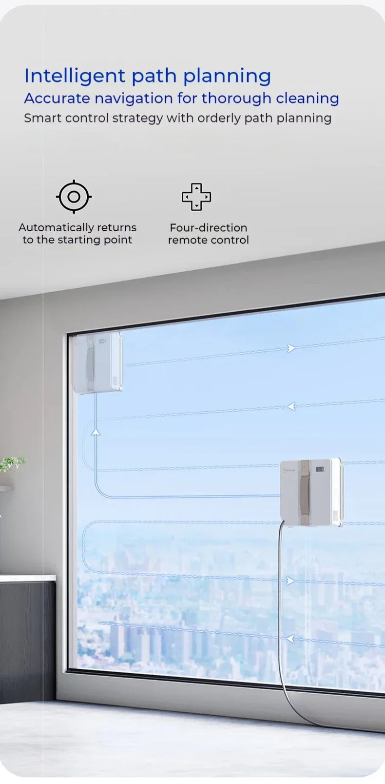 Robot Lavavetri ECOVACS WINBOT AIR MINI - Aspirazione 8000Pa per Finestre Perfette