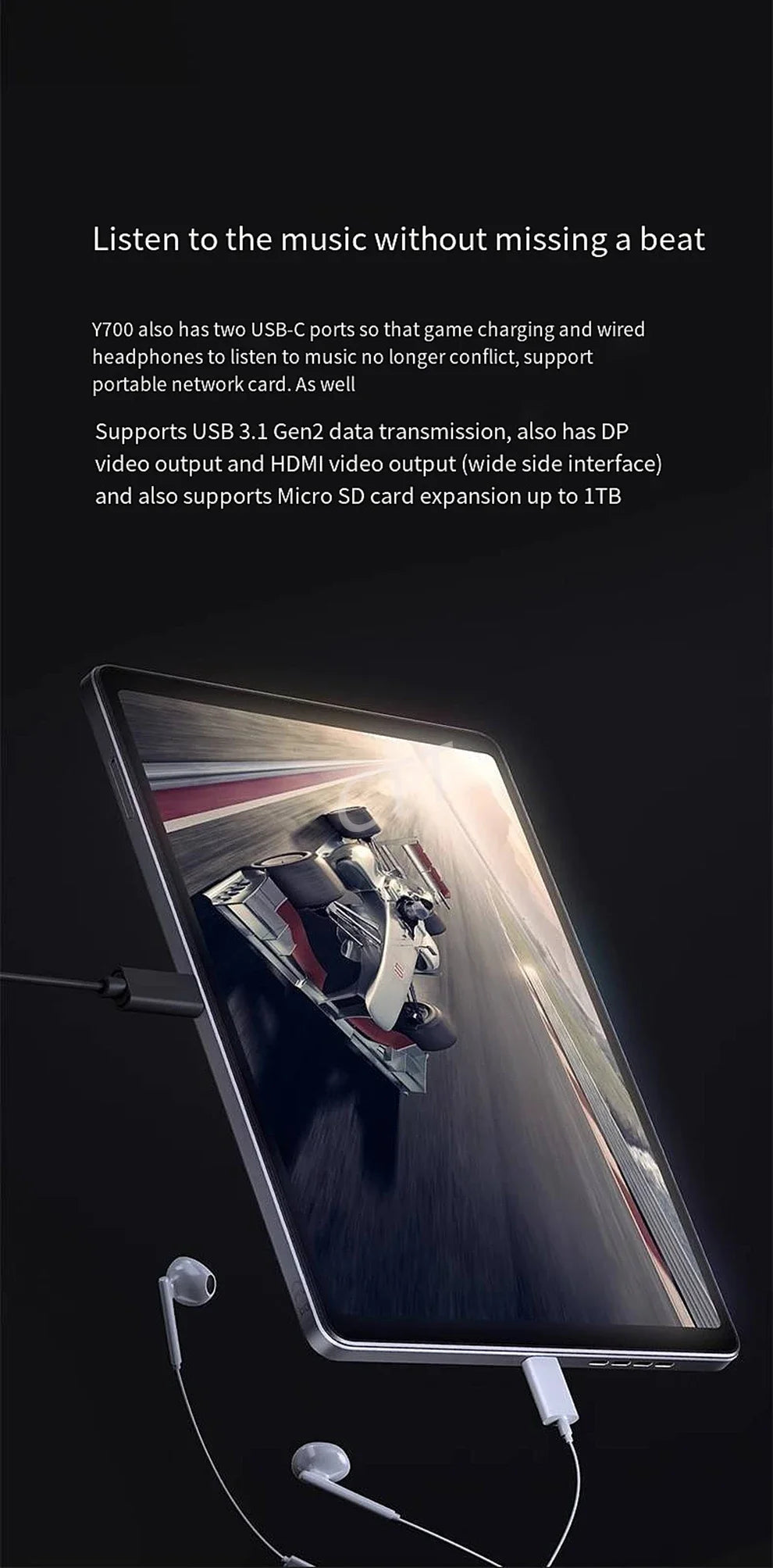 Tablet Gaming Lenovo Legion Y700 2023 - Snapdragon 8+ Gen1 Display 2K 144Hz 12GB RAM