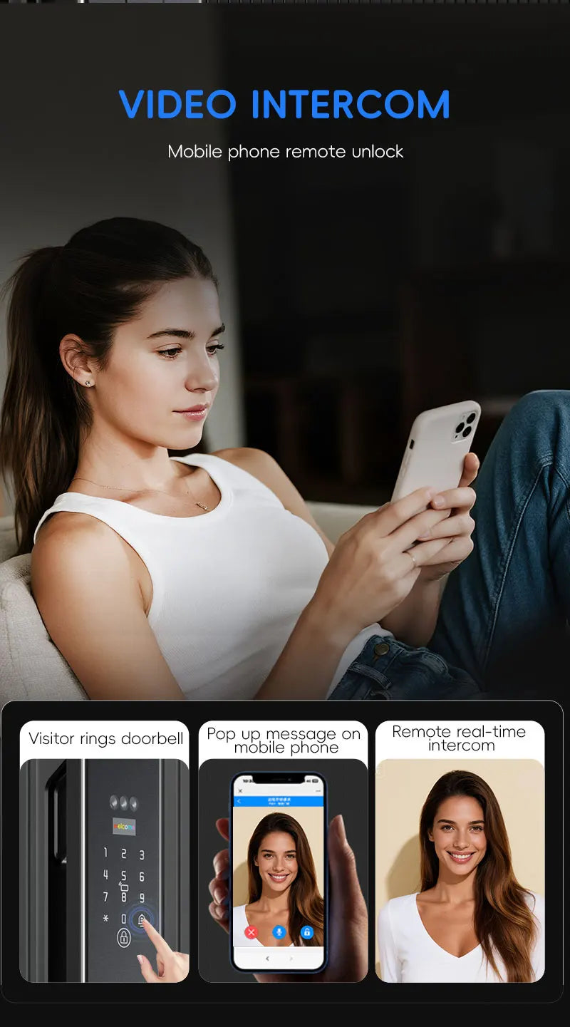 Serratura Smart WiFi con Riconoscimento Vena Palmare e Facciale 3D