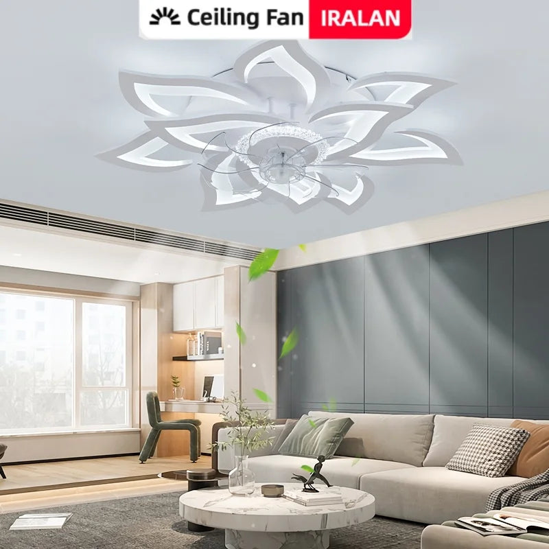 Ventilatore da Soffitto Smart con Luce LED - Controllo App e Telecomando, 6 Velocità, Motore DC Silenzioso