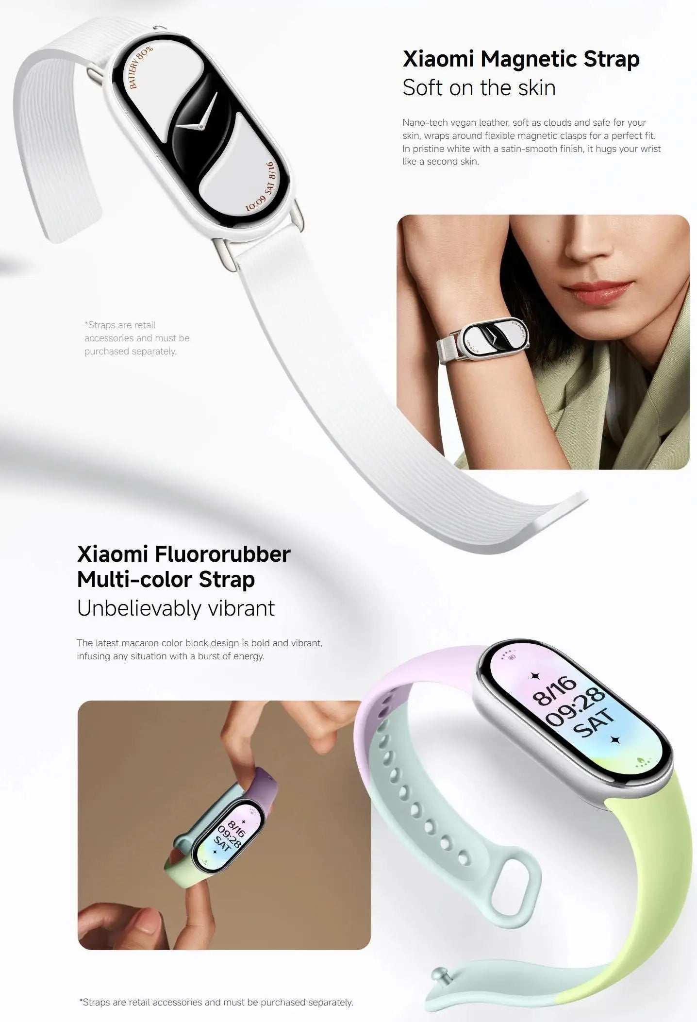 Xiaomi Mi Band 10 - Fitness Tracker con Display AMOLED 1.72" e 150+ Modalità Sport