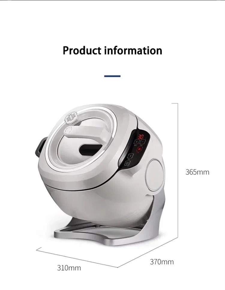 Wok Elettrico Automatico 2000W con Mescolamento Intelligente - Antiaderente, Multifunzione 220V