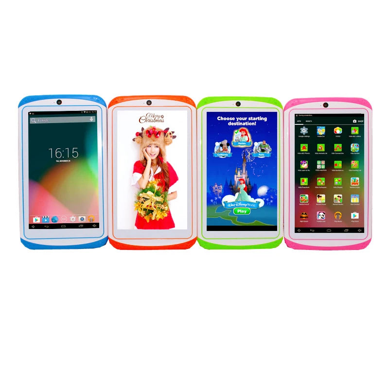 Tablet per Bambini Android 10.0 E98 7" - 1GB RAM 16GB ROM con Custodia Silicone e Doppia Fotocamera